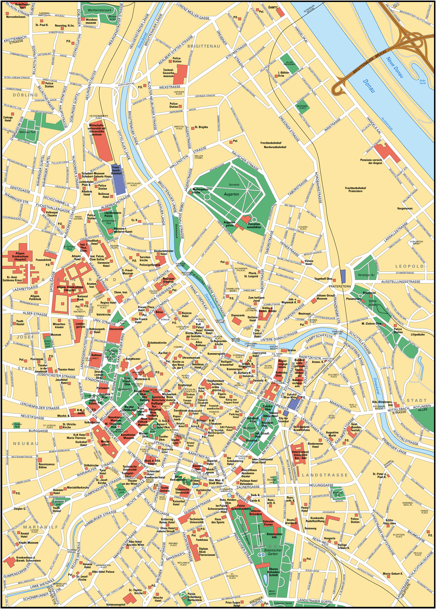 Mappa stradale Vienna
