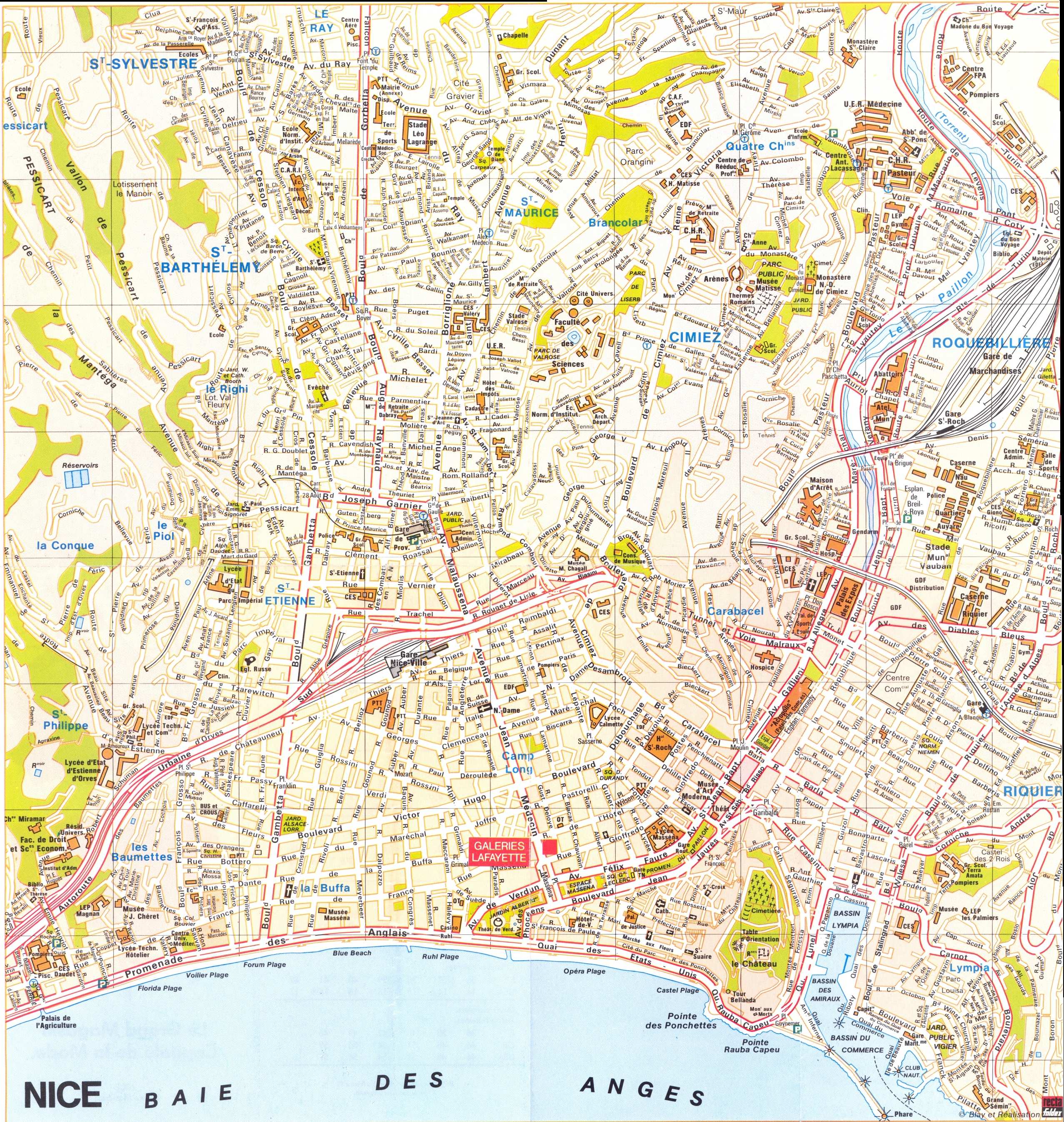Mappa stradale Nizza