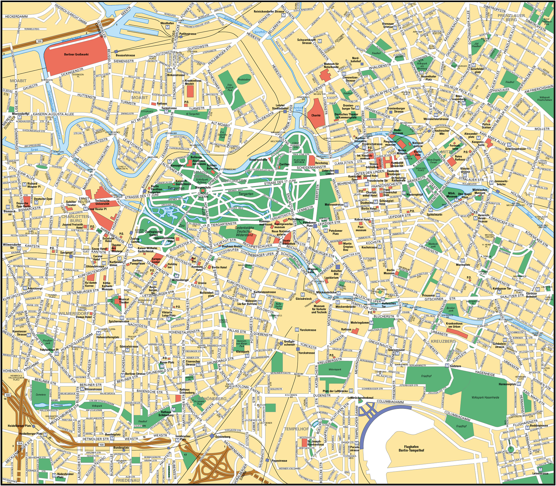 Mappa stradale Berlino