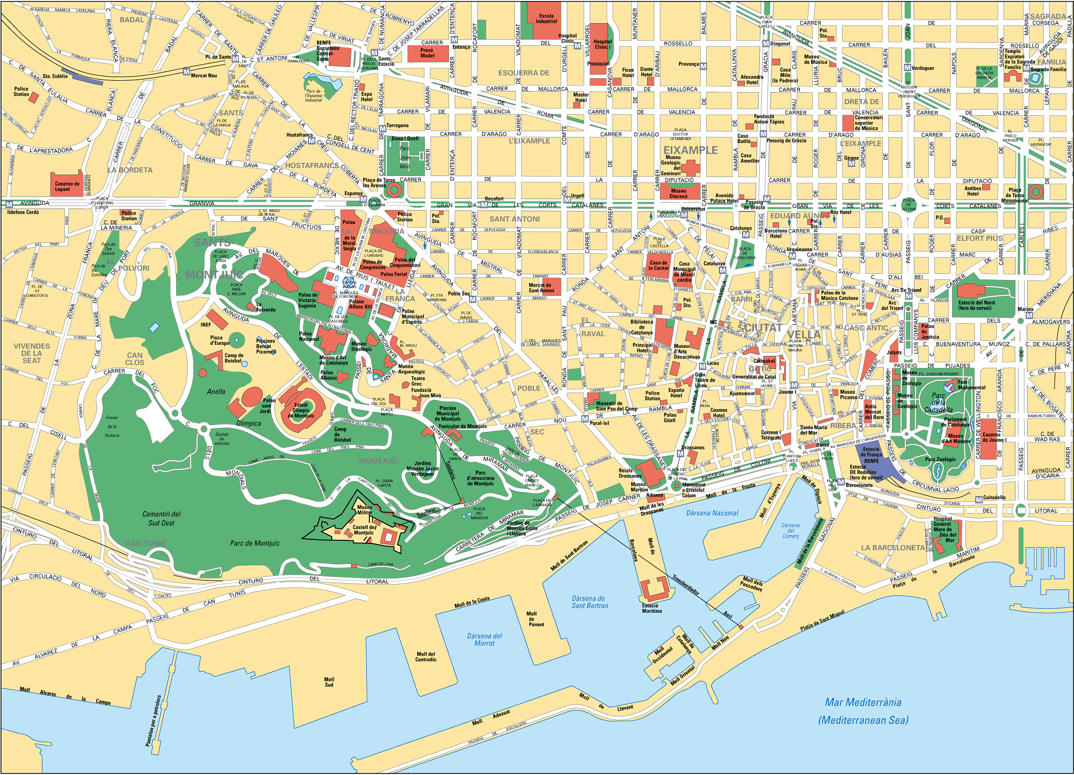 巴塞罗那地图