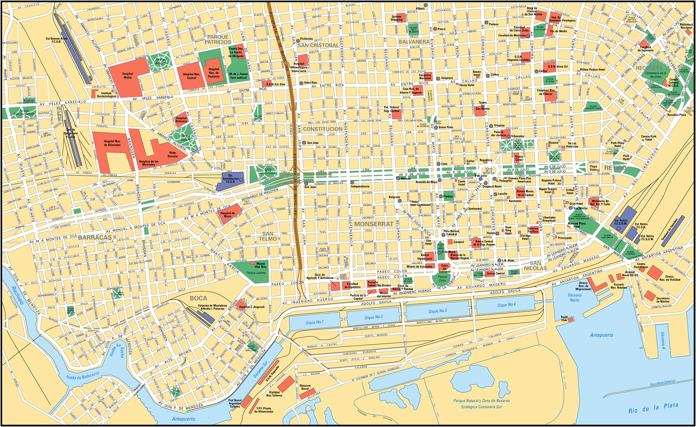 Mappa stradale Buenos Aires